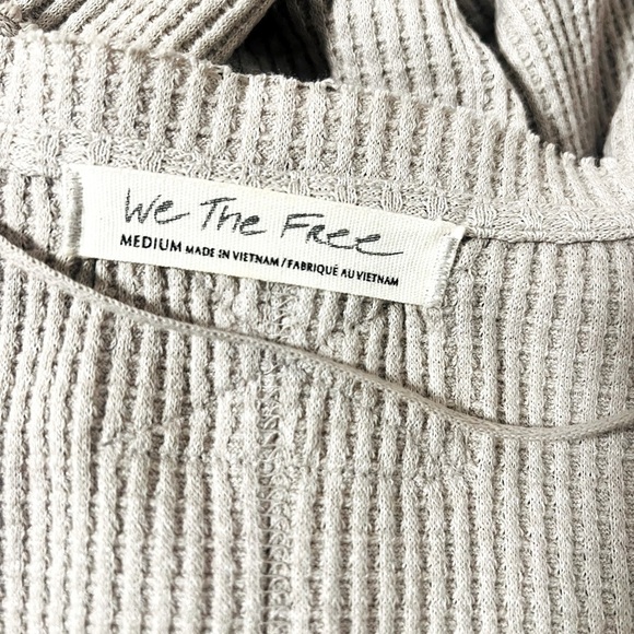 Free People We The Free Castillo Henley Medium Long Sleeve Women Patch Work EUC - Picture 8 of 12